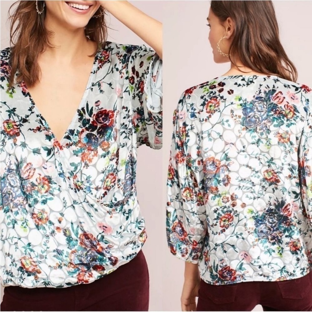 Anthropologie Maeve Umi Velvet Top - Picture 6 of 6